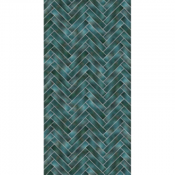 Green Blue Herringbone
