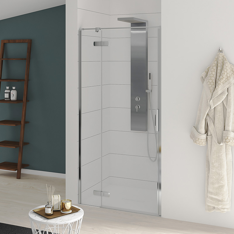  A Kinestyle pivot door enclosed shower made and installed by Kinedo