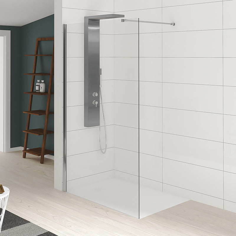 Solo 8 compact walk in shower design.