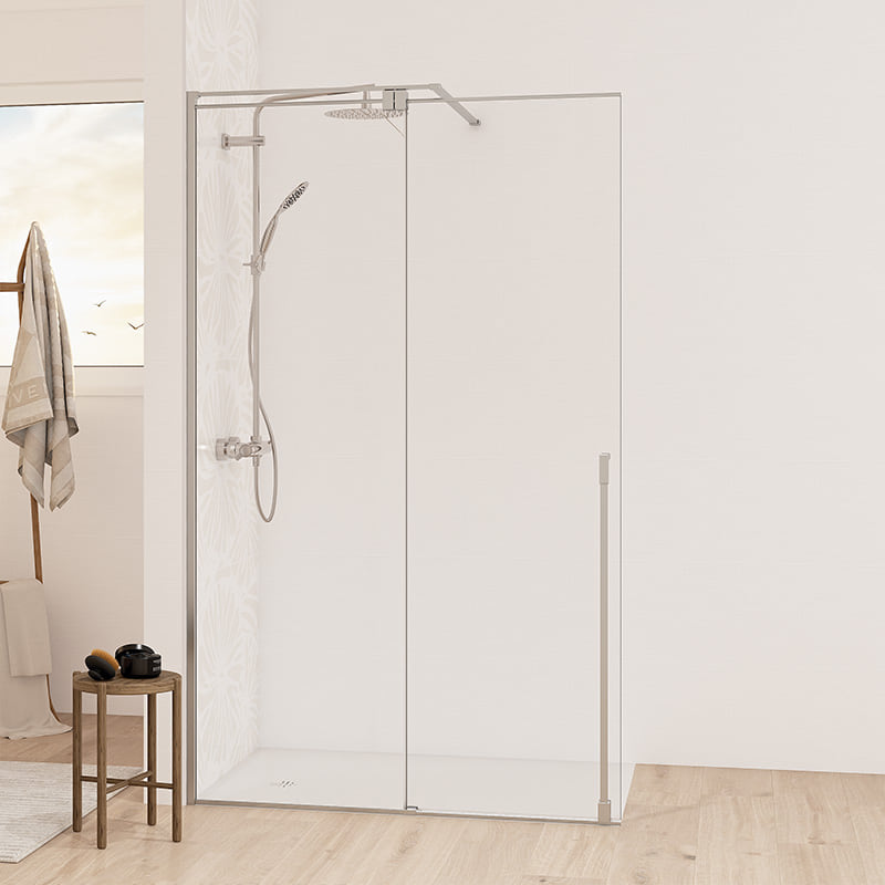 Solo C flexible walk in shower design panel.