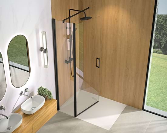 Fixed panel for Solo P walk-in pivot door