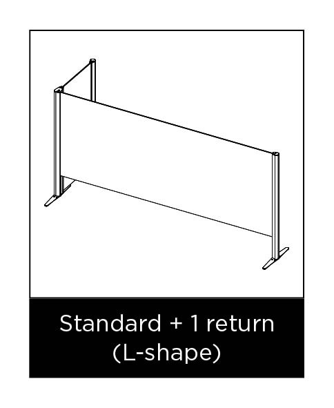 standard with return l shape