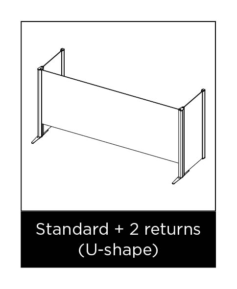 standard with two returns u shape